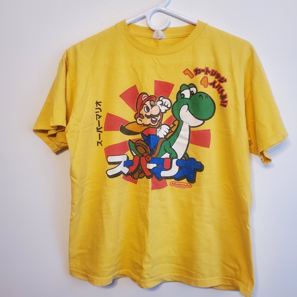 Nintendo Yellow Super Mario and Yoshi Kids Tee